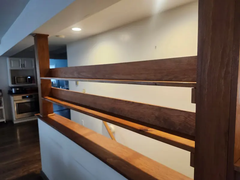 Oak railing joinery detail