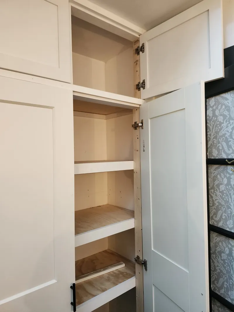 Built-in pantry shelving