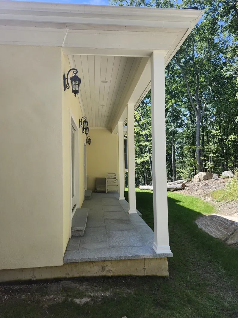 Covered porch, side view