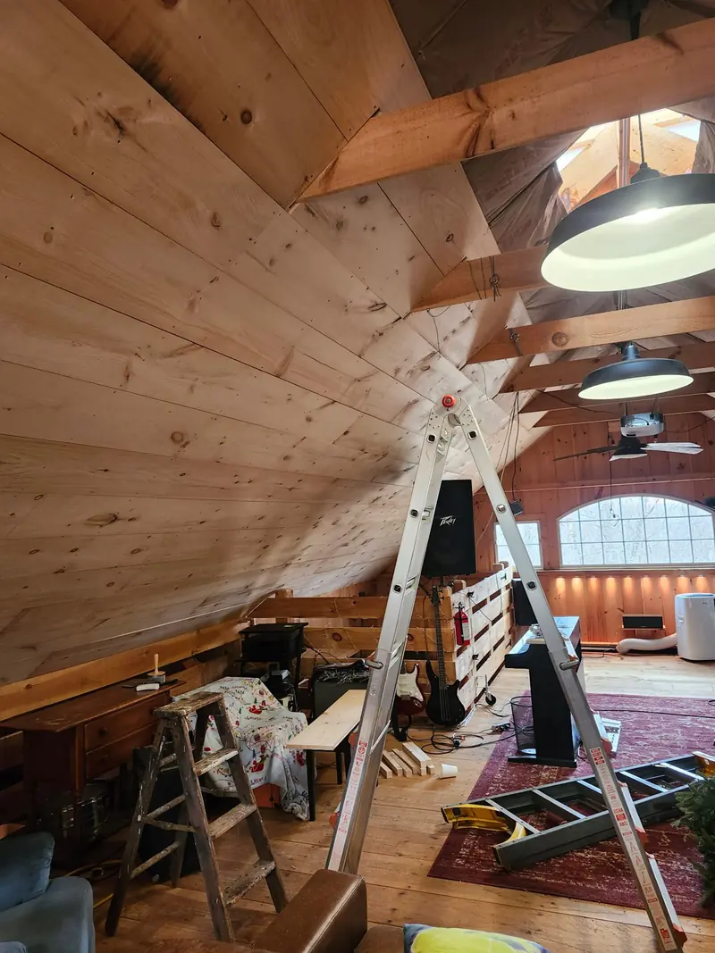 Timber frame interior